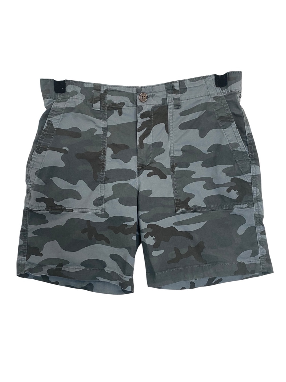 Gap Girlfriend Utility Cargo Shorts Women’s 8 Green Gray Camo Cotton Stretch